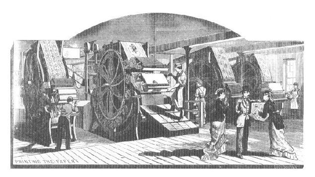 『サーフェイス・プリント』 印刷機の往年の可動風景。